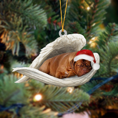Dogue De Bordeaux Sleeping Angel Christmas Ornament Godmerc - Best gifts your whole family