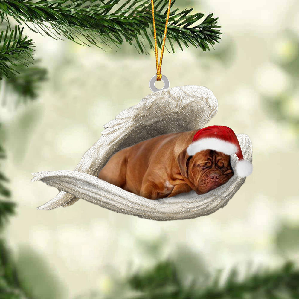 Dogue De Bordeaux Sleeping Angel Christmas Ornament Godmerc - Best gifts your whole family