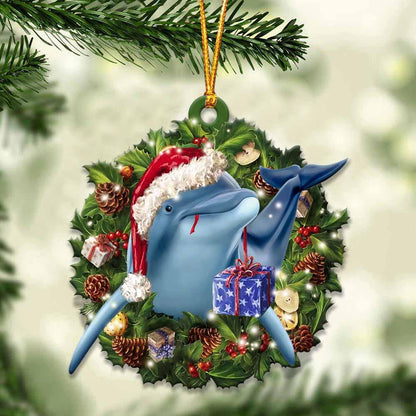 Dolphin and Christmas gift for her gift for him gift for Dolphin lover ornament, Christmas Ornament - Best gifts your whole family