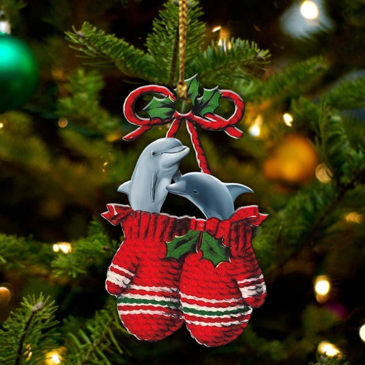 Dolphin Inside Your Gloves Christmas Holiday-Two Sided Ornament Christmas 2022 Ornament Gift - Best gifts your whole family