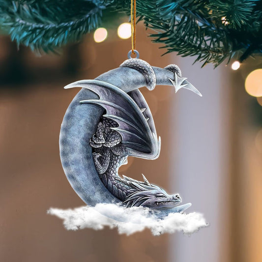 Dragon Blue Moon Hanging Ornament, Animal Christmas Ornaments - Best gifts your whole family