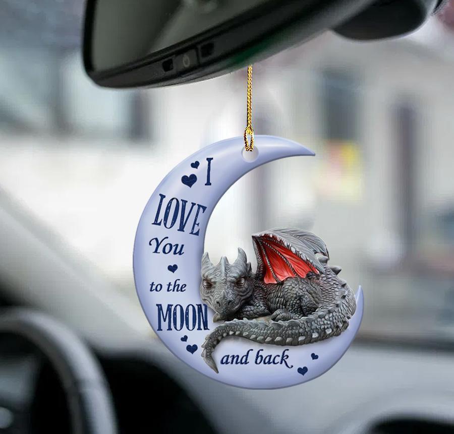 Dragon Moon Back Dragon Lover Two Sided Ornament - Best gifts your whole family