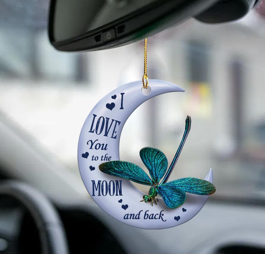 Dragonfly moon back dragonfly lover two sided ornamentq - Best gifts your whole family