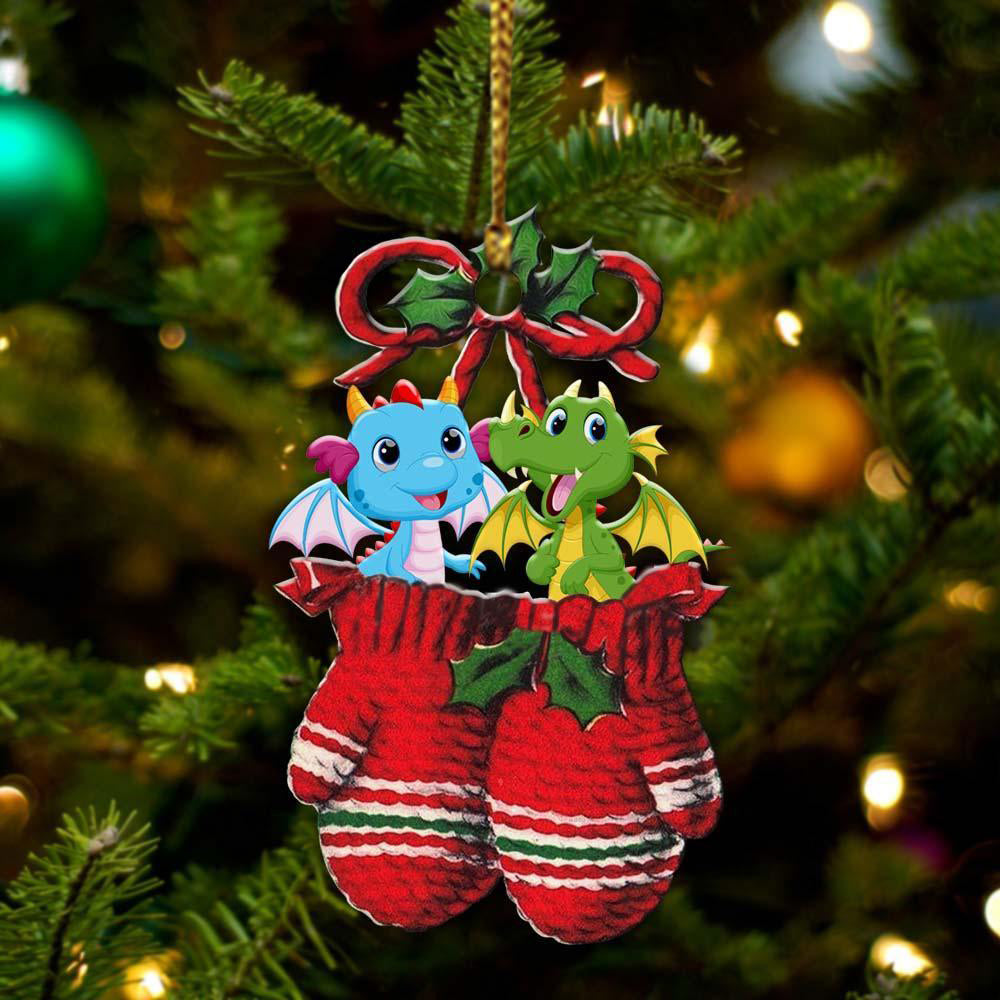 Dragons Inside Your Gloves Christmas Holiday-Two Sided Ornament Christmas 2022 Ornament Gift - Best gifts your whole family