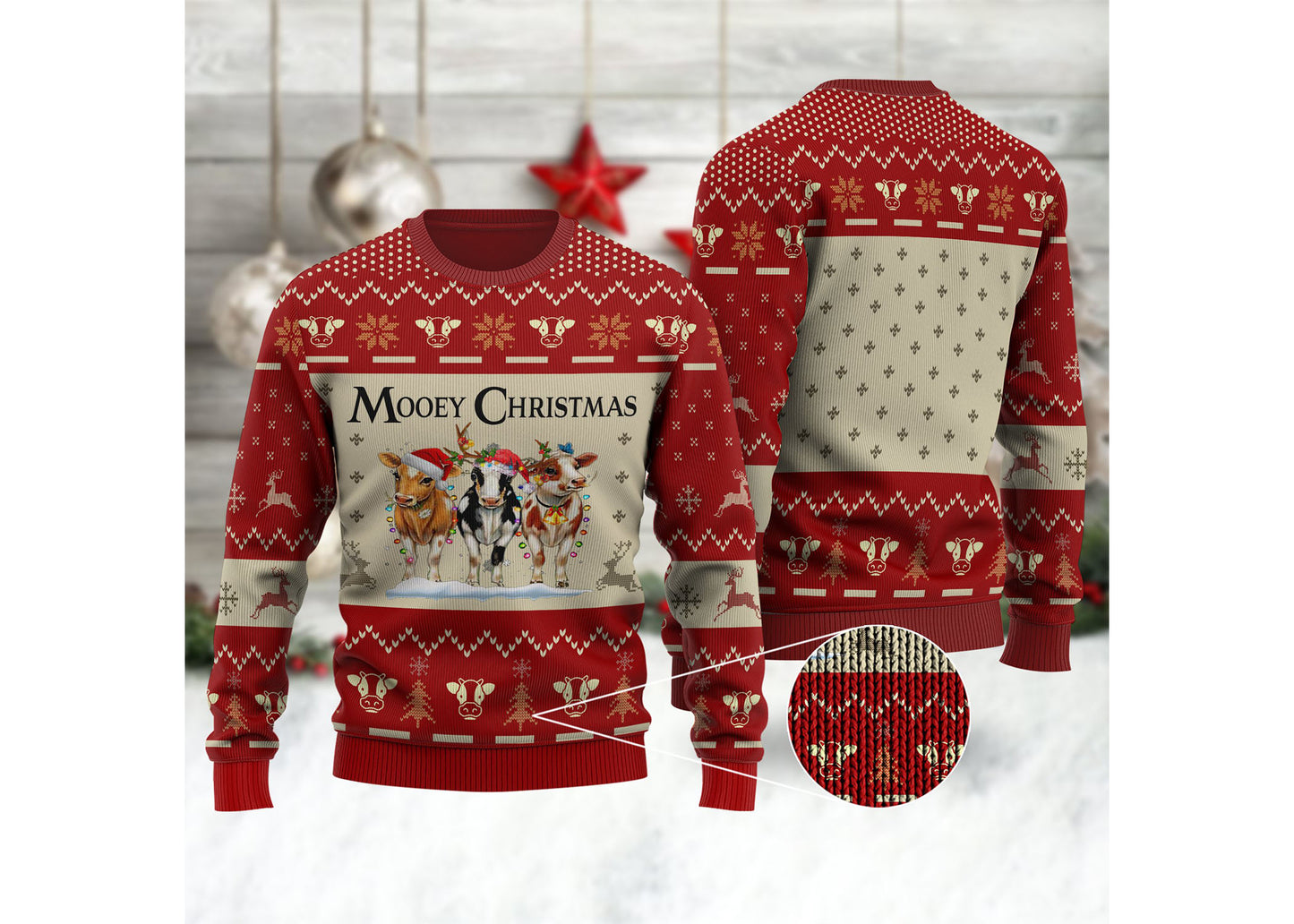 Mooey Christmas Ugly Sweater Cow Cattle, Christmas Ugly Sweater,Christmas Gift,Gift Christmas 2024