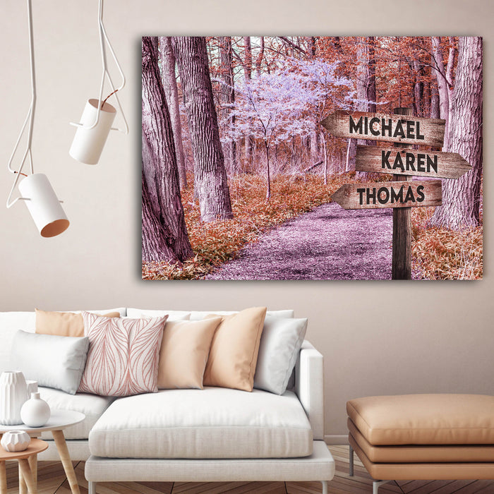 Pink Jungle - Street Signs Canvas