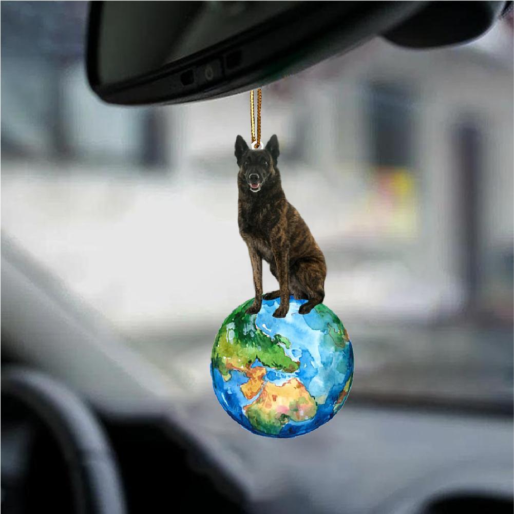 Dutch Shepherd-Around My Dog-Two Sided Ornament - Best gifts your whole family