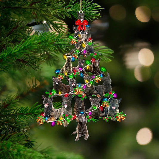Dutch Shepherd-Christmas Tree Lights-Two Sided Ornament - Best gifts your whole family