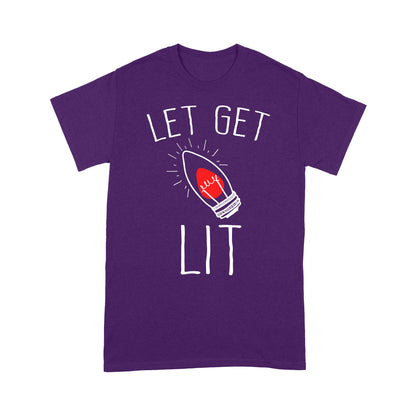 Funny Christmas Outfit - Let's Get Lit.  Tee Shirt Gift For Christmas