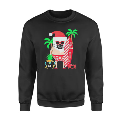 Lustiges Weihnachtsgeschenk zum Thema Surfen 2020 für den Surfer-Weihnachtsmann mit Maske – Lustige Sweatshirt-Geschenke, hässlicher Weihnachtspullover für Männer und Frauen