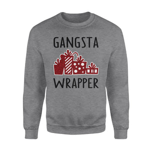 Gangsta wrapper funny Santa sweatshirt gifts christmas ugly sweater for men and women