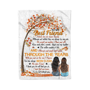 To my best friend - Friends are our chosen family I'd be lost without you personalized coffee blanket gifts custom christmas blanket