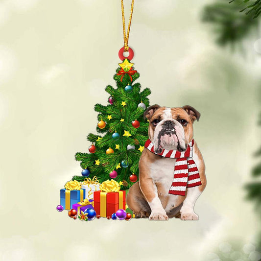 English Bulldog 1-Christmas Star Hanging Ornament - Best gifts your whole family