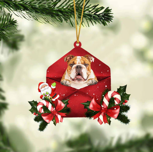 English Bulldog Christmas Letter Ornament Dog Christmas Decoration - Best gifts your whole family