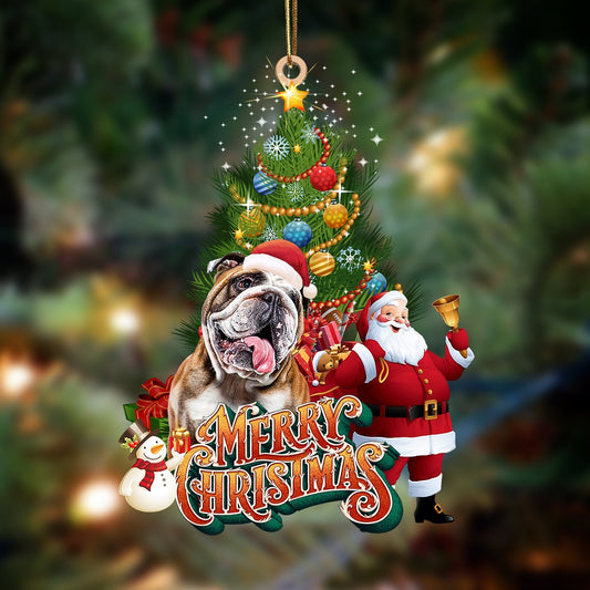 English Bulldog3-Christmas Tree&Dog Hanging Ornament - Best gifts your whole family
