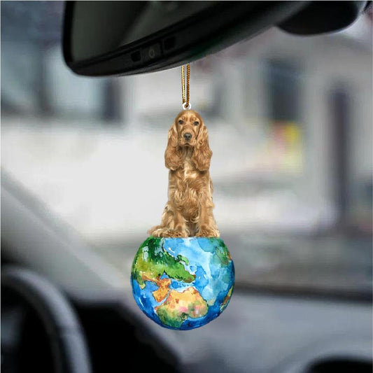 English Cocker Spaniel-Around My Dog-Two Sided Ornament - Best gifts your whole family