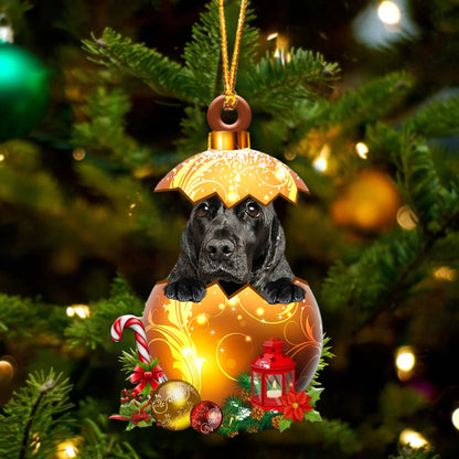 English Cocker Spaniel In Golden Egg Christmas Ornament - Best gifts your whole family