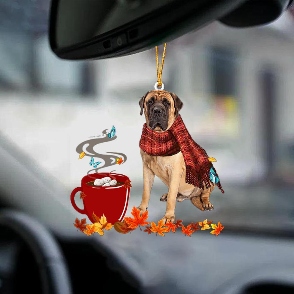 English Mastiff 1-Fall Chocolate-Two Sided Ornament - Best gifts your whole family