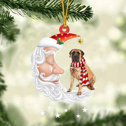 English Mastiff 1 With Santa Christmas Ornament Dog Christmas Ornament - Best gifts your whole family