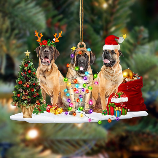 English Mastiff-Christmas Dog Friends Hanging Ornament - Best gifts your whole family