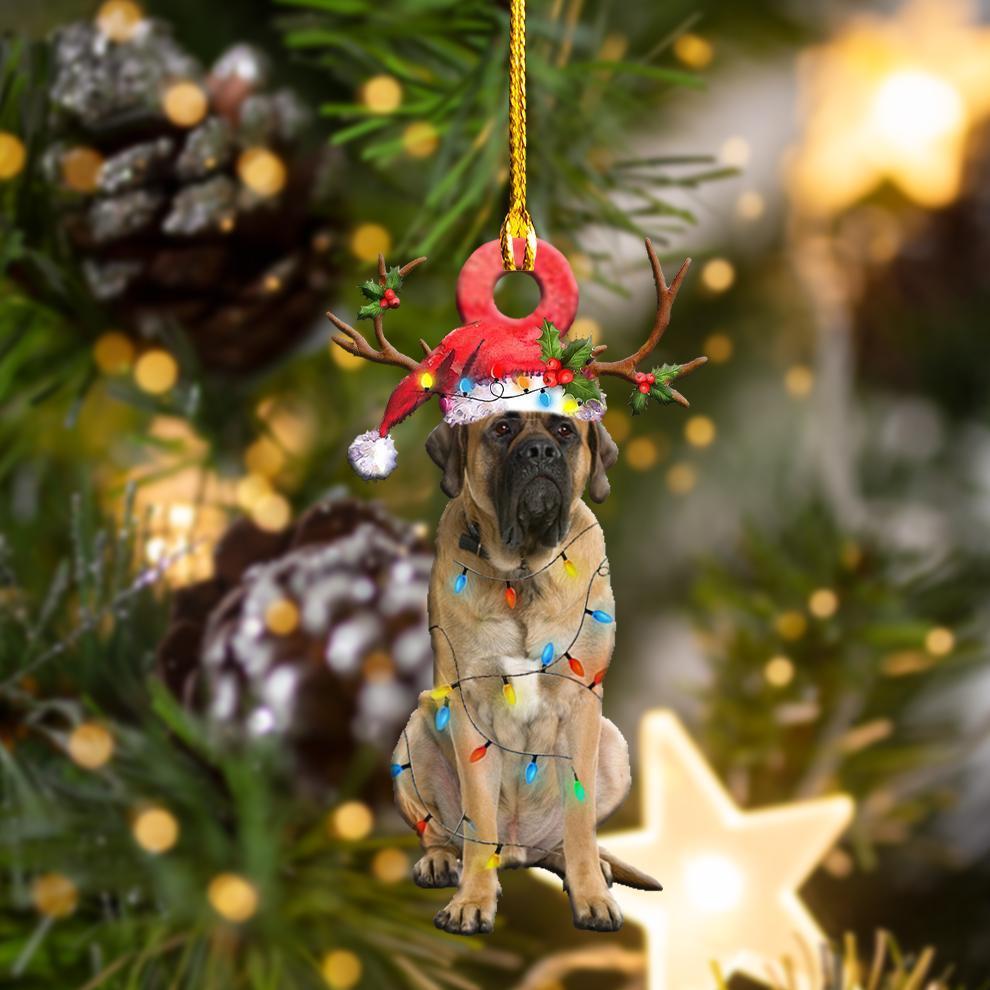 English Mastiff Christmas Shape Ornament - Best gifts your whole family