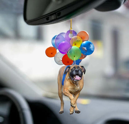 English Mastiff Dog Fly With Bubbles Car Hanging Ornament Dog Ornament Godmerc - Best gifts your whole family