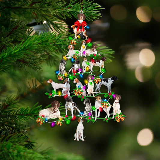 English Pointer-Christmas Tree Lights-Two Sided Ornament - Best gifts your whole family