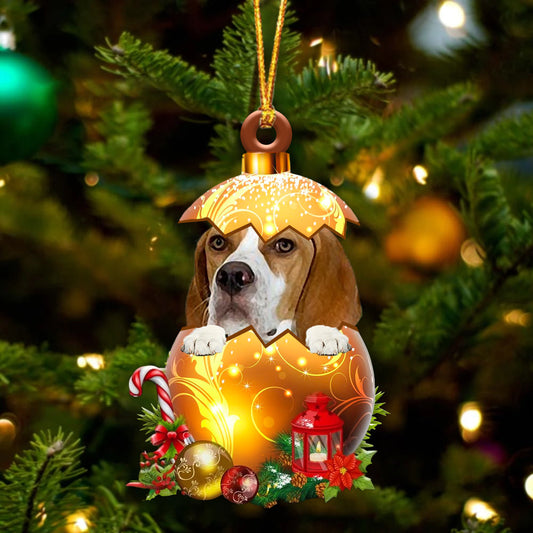 English Pointer In Golden Egg Christmas Ornament - Best gifts your whole family