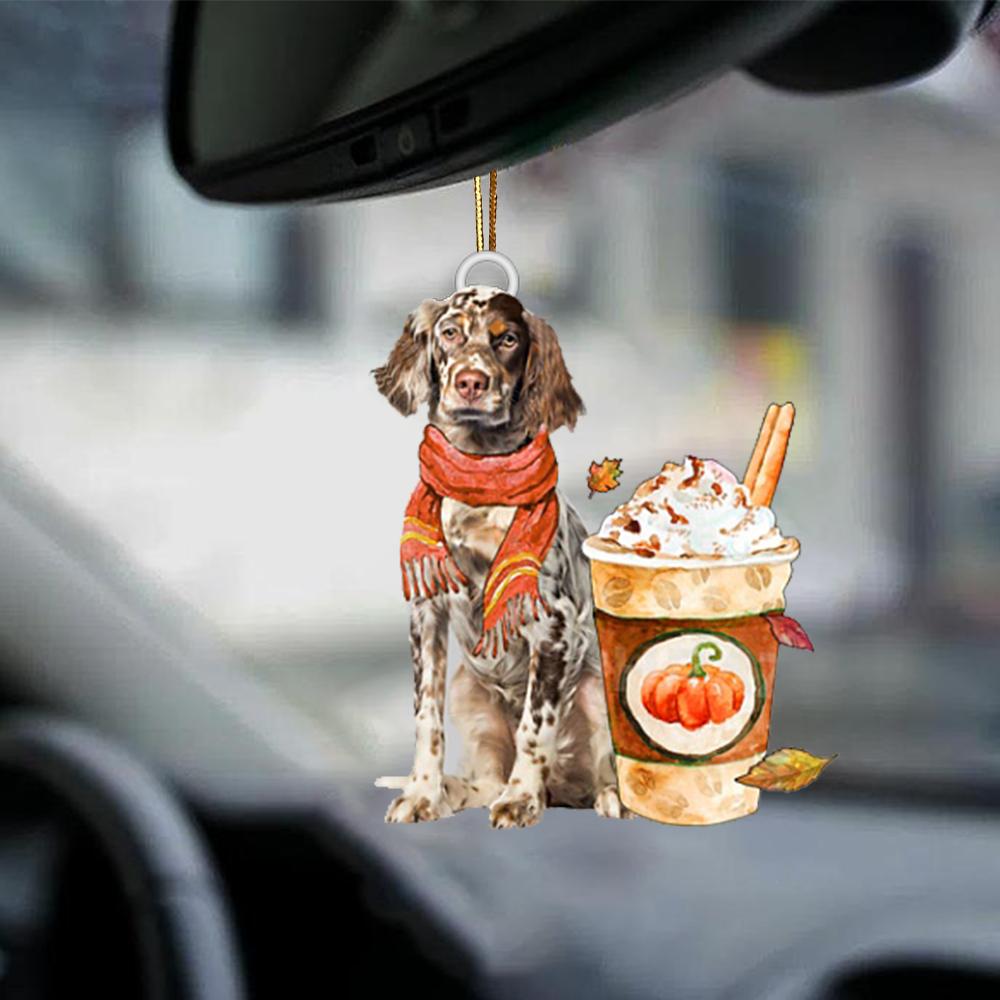 English Setter 1-Pumpkin Spice Kinda-Two Sided Ornament - Best gifts your whole family