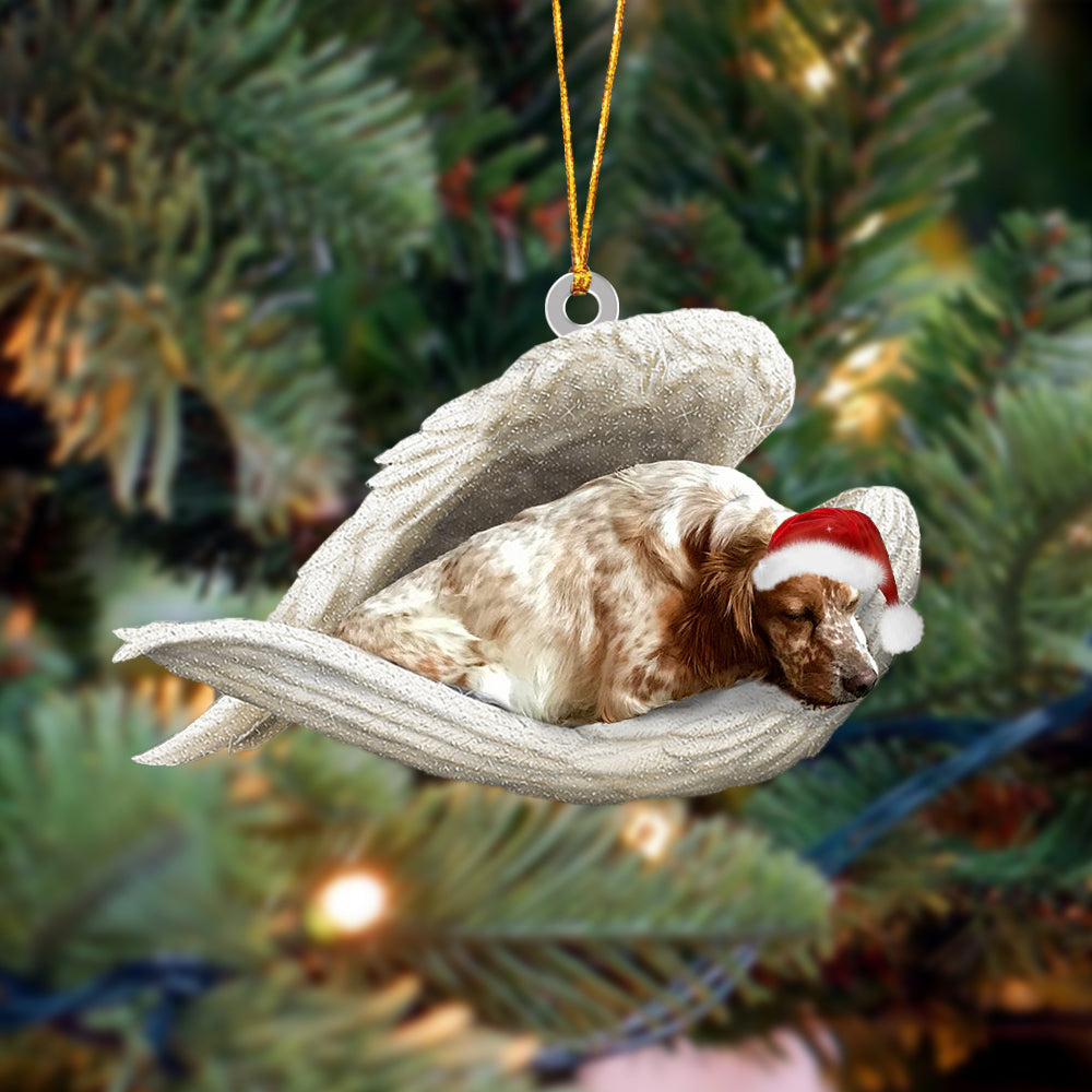 English Setter Sleeping Angel Christmas Ornament Godmerc - Best gifts your whole family