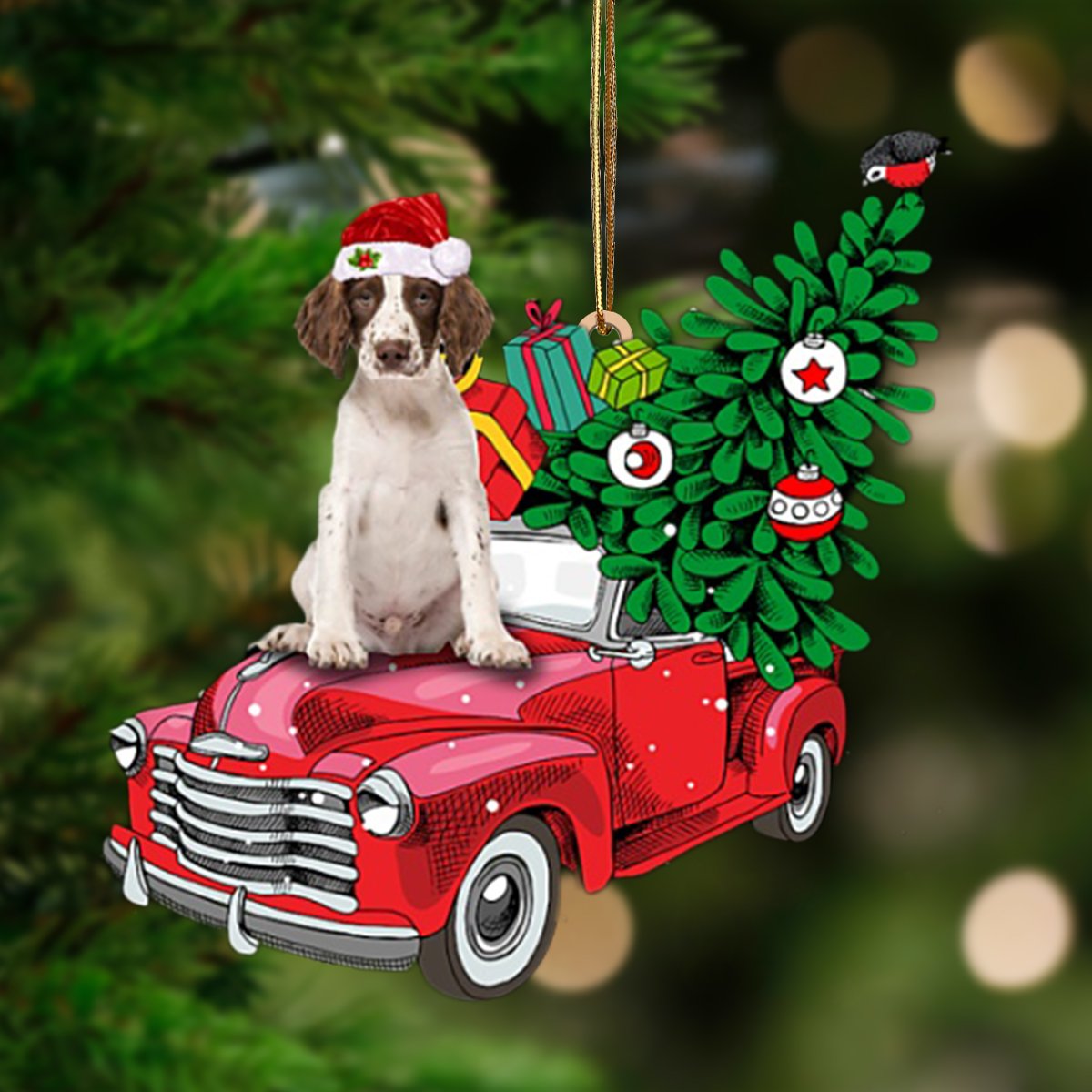 English Springer Spaniel 1-Pine Truck Hanging Ornament - Best gifts your whole family