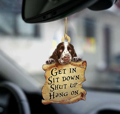 English Springer Spaniel Get In Dog Moms Two Sided Ornament, Best Ornament For Car - Best gifts your whole family