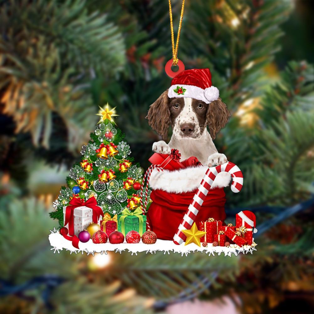 English Springer Spaniel Gift Bag Merry Christmas Ornament Dog Ornament, Car Ornament, Christmas Ornament - Best gifts your whole family