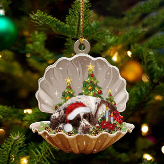 English Springer Spaniel3-Sleeping Pearl in Christmas Two Sided Ornament, Christmas Ornament, Car Ornament - Best gifts your whole family