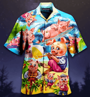 Enjoy The Summer Time On Beach Like Pigs Hawaiian Shirt | For Men & Women | Adult | HW3171