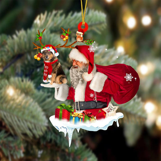 Eurasier And Santa Claus Christmas Ornament Godmerc - Best gifts your whole family