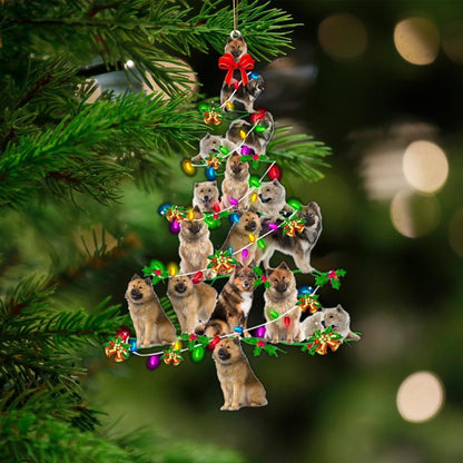 Eurasier-Christmas Tree Lights-Two Sided Ornament - Best gifts your whole family