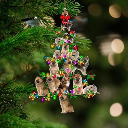 Eurasier-Christmas Tree Lights-Two Sided Ornament - Best gifts your whole family