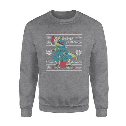 Merry Rex-mas tree - funny sweatshirt gifts christmas ugly sweater for men and women