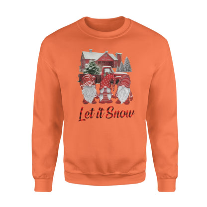 Let it Snow , Gnome merry christmas - funny sweatshirt gifts christmas ugly sweater for men and women
