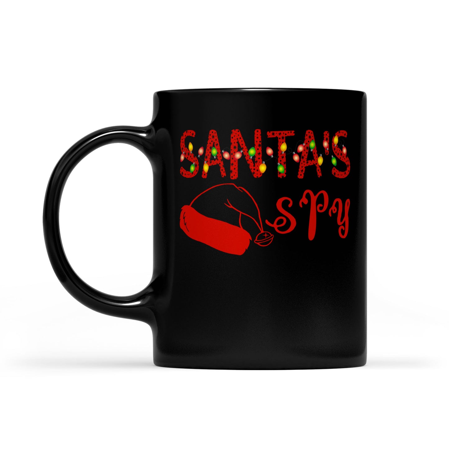 Santa's Spy Funny Christmas Gift -   Black Mug Gift For Christmas