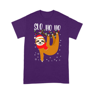 Slo Ho Ho Funny Christmas Sloth Lovers - Standard T-shirt  Tee Shirt Gift For Christmas