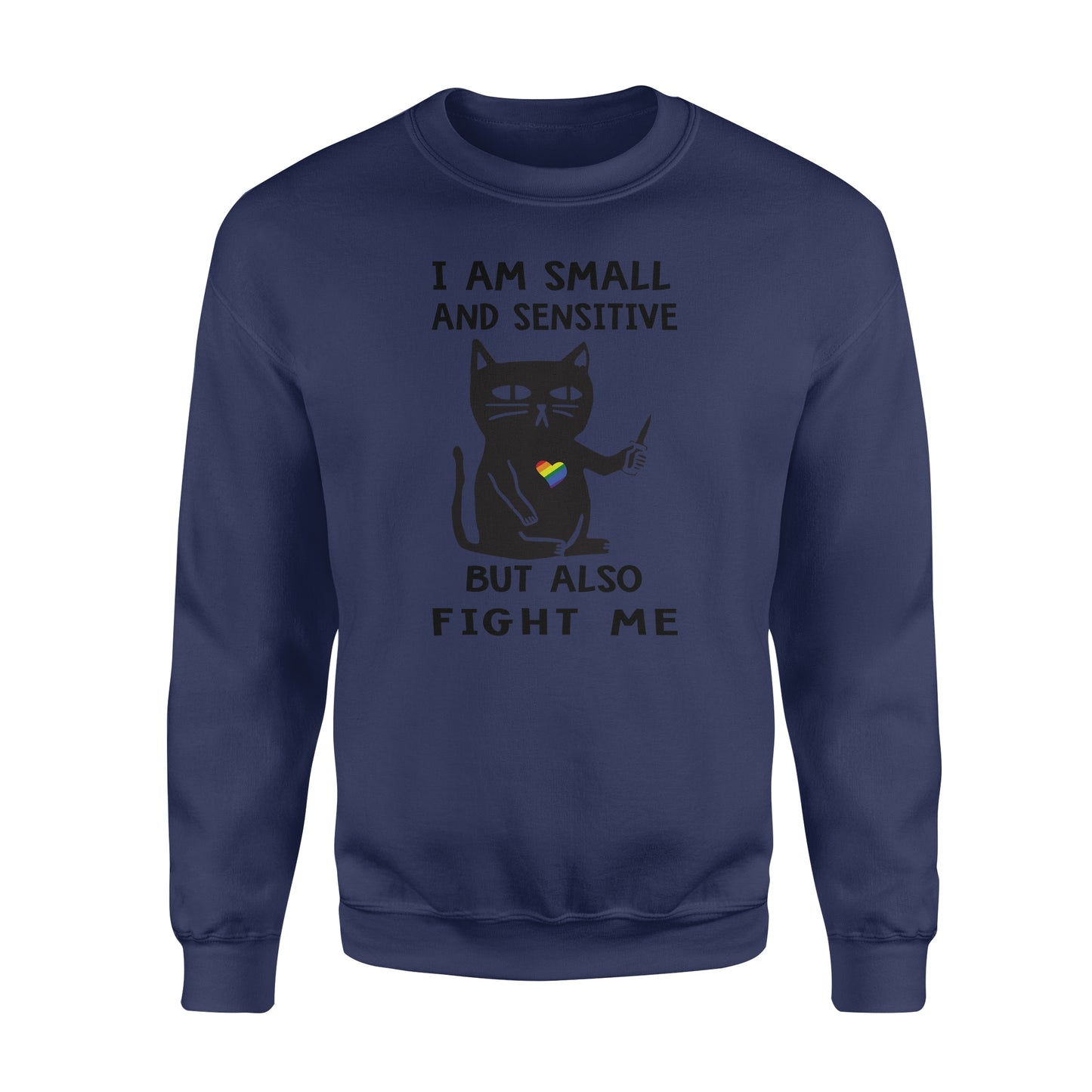 Ich bin klein und sensibel, aber kämpfe auch gegen mich - Lustiges Sweatshirt, Geschenke, Weihnachten, hässlicher Pullover für Männer und Frauen 
