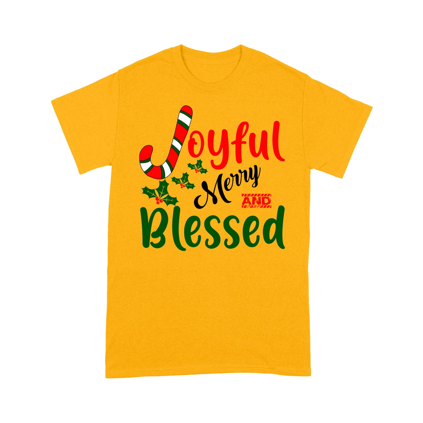 Joyful Merry and Blessed Christmas.  Tee Shirt Gift For Christmas