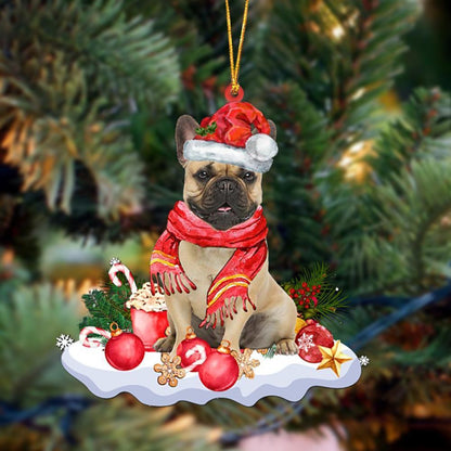 Fawn French Bulldog-Better Christmas Hanging Ornament - Best gifts your whole family