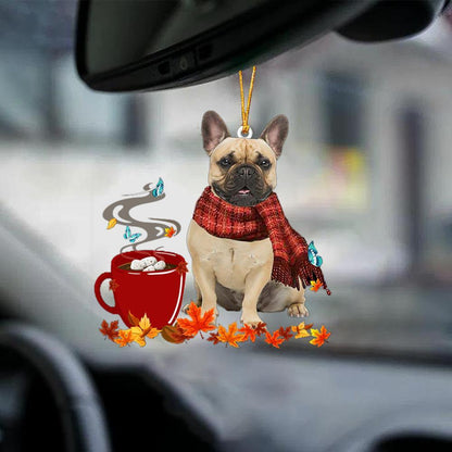 Fawn French Bulldog-Fall Chocolate-Two Sided Ornament - Best gifts your whole family