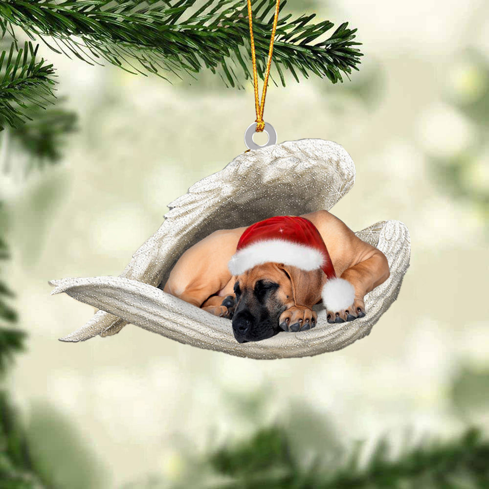 Fawn Great Dane Sleeping Angel Christmas Ornament Godmerc - Best gifts your whole family