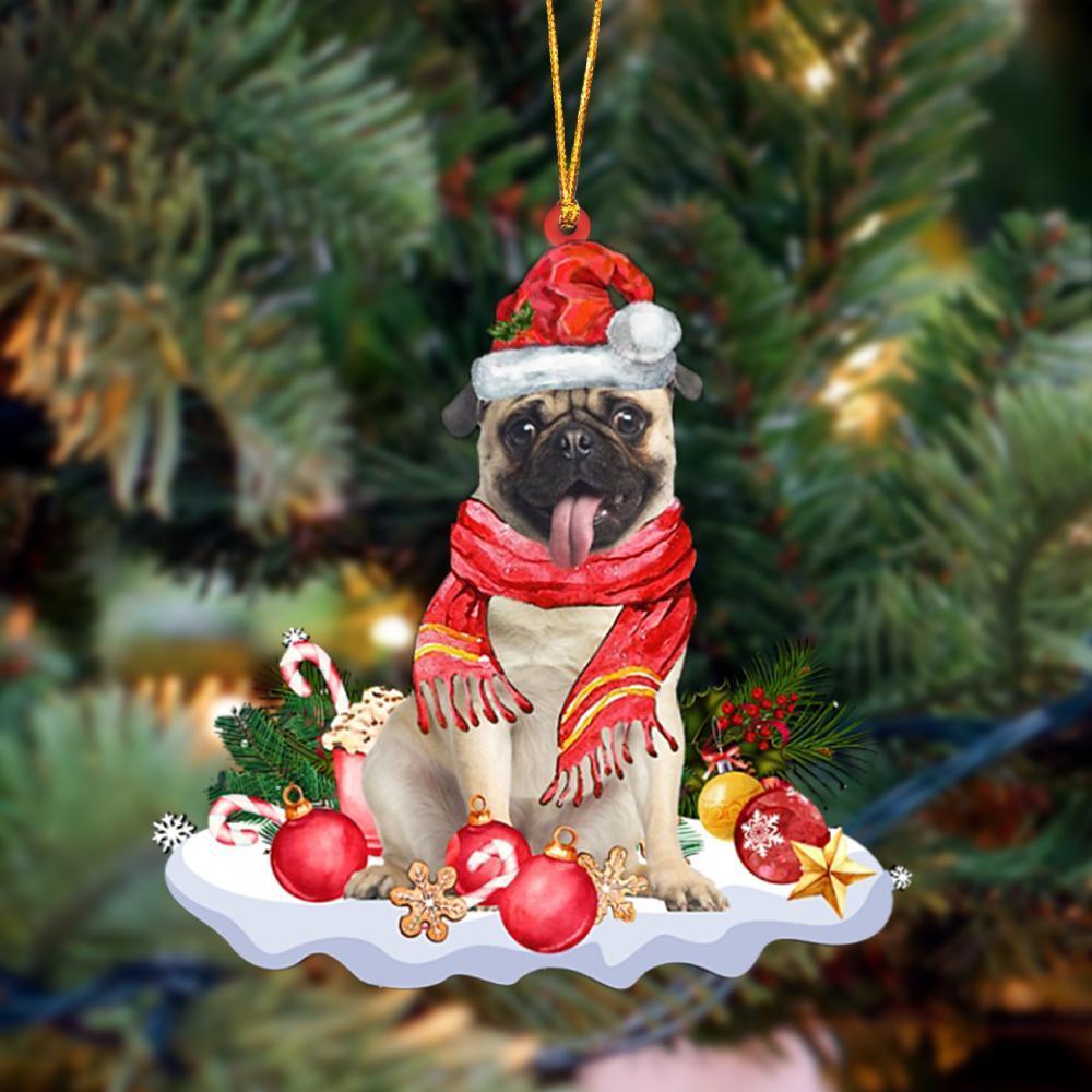 Fawn Pug 1-Better Christmas Hanging Ornament - Best gifts your whole family