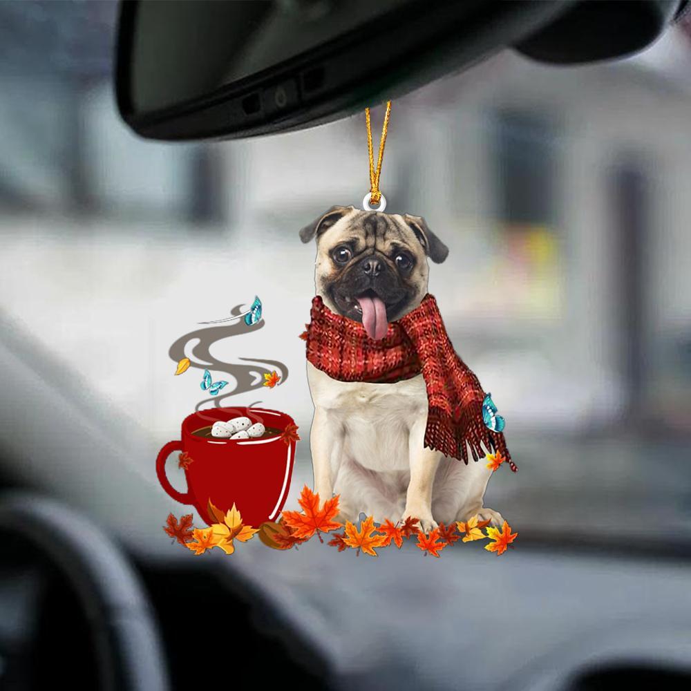 Fawn Pug 1-Fall Chocolate-Two Sided Ornament - Best gifts your whole family