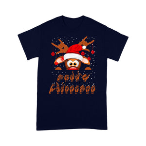 Sign Language Merry Christmas ASL Reindeer Gift - Standard T-shirt  Tee Shirt Gift For Christmas